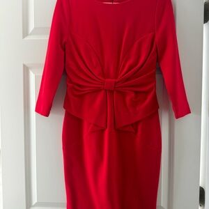 Raoul Vibrant Red Long Sleeve Dress